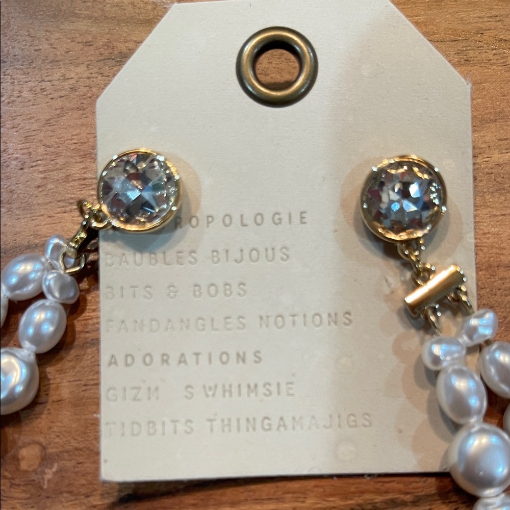 Anthropologie Silver and Pearl Drop Earrings - Picture 3 of 3